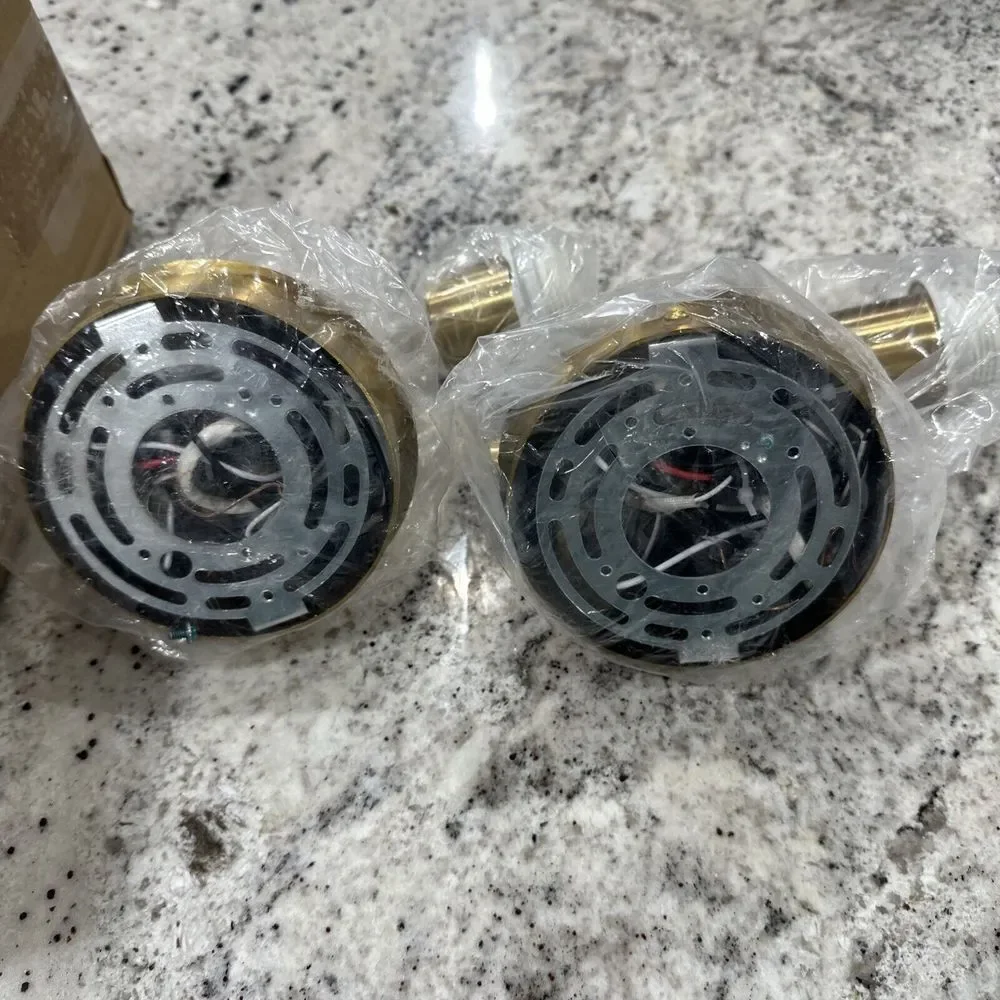 Gold Wall Sconces Set of Two Modern Brass Wall Lamp with Fabric Shade, USB Sconc
